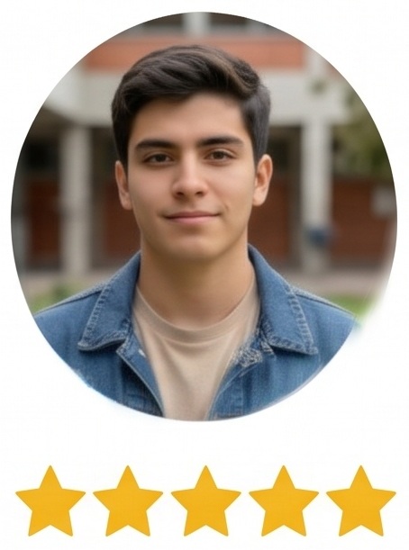 Estudiante de Ingeniería Civil destacando la ayuda en espacios vectoriales gracias a sus clases particulares de álgebra